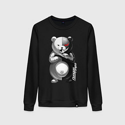 Свитшот хлопковый женский Монокума - Danganronpa, цвет: черный