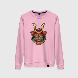 Женский свитшот Милый кот самурай