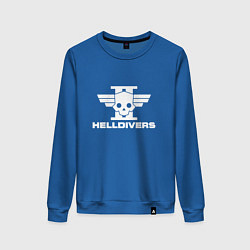 Свитшот хлопковый женский Helldivers 2 лого, цвет: синий