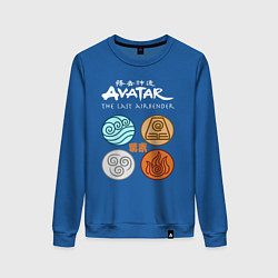 Женский свитшот Аватар четыре стихии