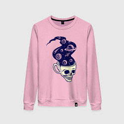 Женский свитшот Dead drink space skull