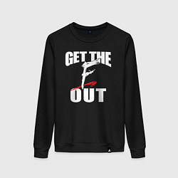 Свитшот хлопковый женский Wwe Get the F Out, цвет: черный