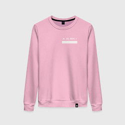 Свитшот хлопковый женский Группа крови вторая плюс, цвет: светло-розовый