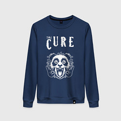 Свитшот хлопковый женский The Cure rock panda, цвет: тёмно-синий