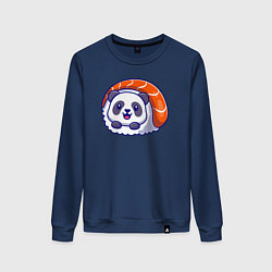 Свитшот хлопковый женский Roll panda, цвет: тёмно-синий