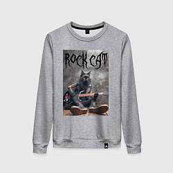 Женский свитшот Rock cat - ai art