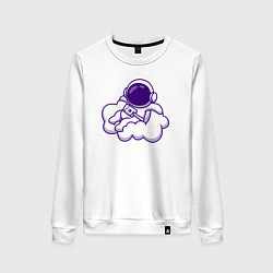 Женский свитшот Космонавт на облачке