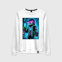 Женский свитшот Minecraft - neon character ai art