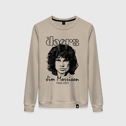 Свитшот хлопковый женский The Doors Jim Morrison, цвет: миндальный