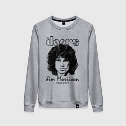 Свитшот хлопковый женский The Doors Jim Morrison, цвет: меланж