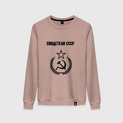 Свитшот хлопковый женский Свидетели СССР, цвет: пыльно-розовый