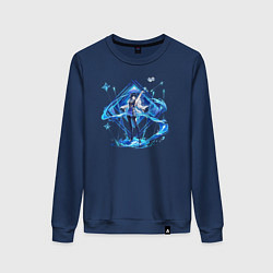 Свитшот хлопковый женский Е Лань из Геншин Импакт, цвет: тёмно-синий