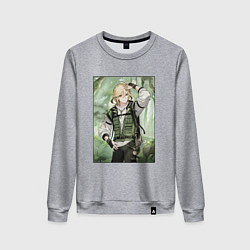 Свитшот хлопковый женский Кавех Геншин, цвет: меланж