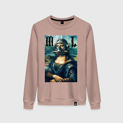 Женский свитшот Мона Лиза - стимпанк нейросеть