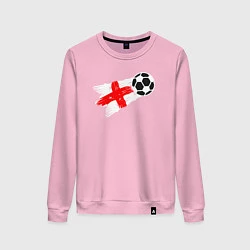 Свитшот хлопковый женский Футбол Англии, цвет: светло-розовый