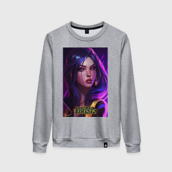 Свитшот хлопковый женский League of Legends Kaisa Kda, цвет: меланж