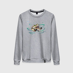 Свитшот хлопковый женский Саю Геншин Импакт, цвет: меланж