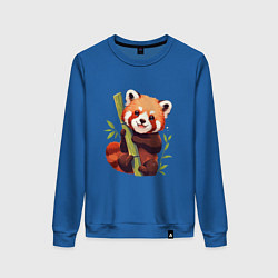 Свитшот хлопковый женский The Red Panda, цвет: синий
