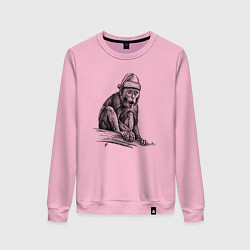 Женский свитшот Новогодний примат