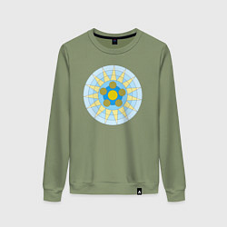 Женский свитшот Окружности со звездой