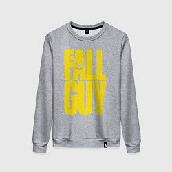 Свитшот хлопковый женский The fall guy logo, цвет: меланж