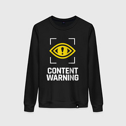 Женский свитшот Content Warning logo