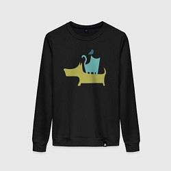 Женский свитшот Bird dog cat