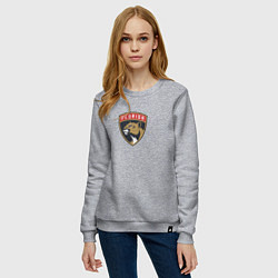 Свитшот хлопковый женский Florida Panthers NHL, цвет: меланж — фото 2