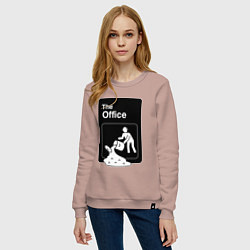 Свитшот хлопковый женский Суп и офис, цвет: пыльно-розовый — фото 2