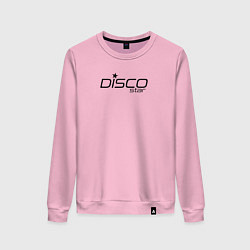 Свитшот хлопковый женский Disco star in black, цвет: светло-розовый