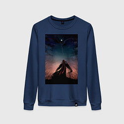 Свитшот хлопковый женский Усянь Вэй Старейшина Илина, цвет: тёмно-синий