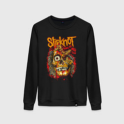 Свитшот хлопковый женский Slipknot rock band, цвет: черный