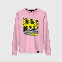 Свитшот хлопковый женский Garage tuning team, цвет: светло-розовый