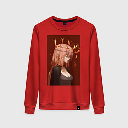 Свитшот хлопковый женский Человек-бензопила Макима Общественная безопасность, цвет: красный