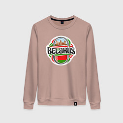 Свитшот хлопковый женский Belarus, цвет: пыльно-розовый