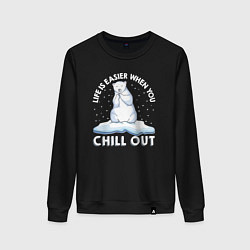 Женский свитшот Жизнь проще когда ты на расслабоне