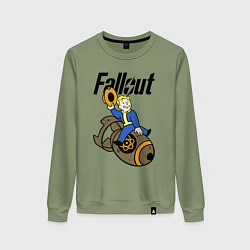 Свитшот хлопковый женский Vault bomb rider, цвет: авокадо