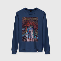 Свитшот хлопковый женский Магическая битва Юдзи Итадори Сукуна Рёмэн, цвет: тёмно-синий