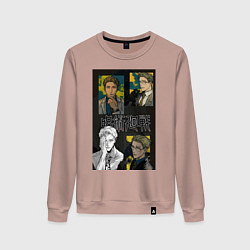 Свитшот хлопковый женский Магическая битва Кэнто Нанами работник, цвет: пыльно-розовый