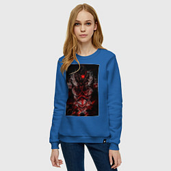 Свитшот хлопковый женский Убийца гоблинов рыцарь, цвет: синий — фото 2