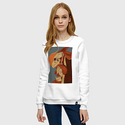 Свитшот хлопковый женский Невеста чародея Элиас Эйнсворт Могущественный чаро, цвет: белый — фото 2