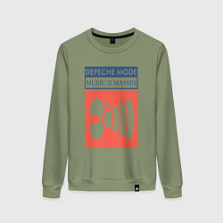 Свитшот хлопковый женский Depeche Mode - Music for the masses merch, цвет: авокадо