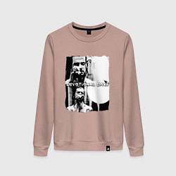 Свитшот хлопковый женский Depeche Mode - Devotional gahan, цвет: пыльно-розовый