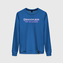 Свитшот хлопковый женский Dragon age the veilguard logo, цвет: синий