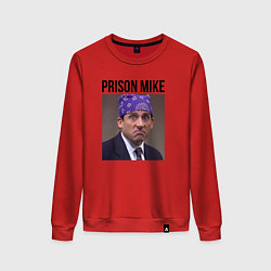 Свитшот хлопковый женский Prison mike Michael Scott - офис, цвет: красный