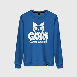 Свитшот хлопковый женский Goro cuddly carnage logo, цвет: синий