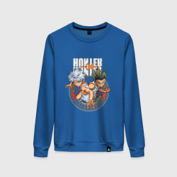 Свитшот хлопковый женский Hunter x Hunter Килуа и Гон, цвет: синий