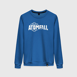 Свитшот хлопковый женский Atomfall logo, цвет: синий
