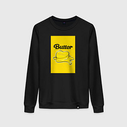 Свитшот хлопковый женский Butter масло, цвет: черный
