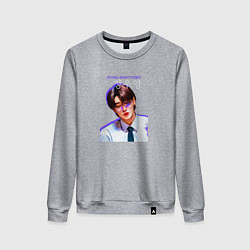 Свитшот хлопковый женский Jeong Wooyoung Ateez, цвет: меланж